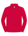 Sweater met Rits Fruit of the Loom Iconic Premium Rood